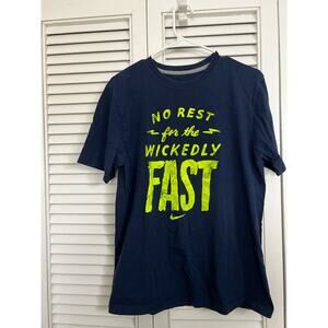 Nike Tee “No Rest for the Wicked Fast” Running Sporty Shirt Sz: Medium